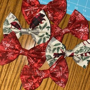 Christmas hair bow clips!